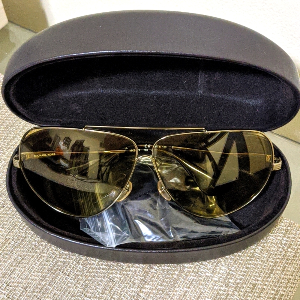 Michael Kors MKS 177 756 Oversized Aviator Sunglasses